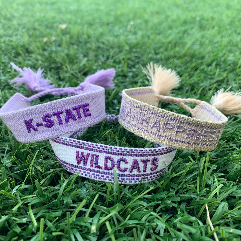Woven KSU Tassel Bracelets Revelry Thread Co