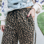 Leopard Stripe Denim Pants