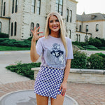 Purple Checkered Skort