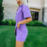 Wrap Front Denim Romper
