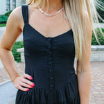 Button Down Tiered Romper