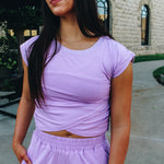 Lavender Ruched Lounge Set