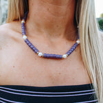 Purple + Pearl Necklace