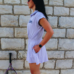 Cats Script Lavender Active Romper