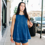 Dark Denim A-Line Top