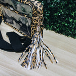 Leopard Tassel Clear Bag