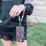 K-State Beaded Cellphone Wristlet