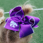 Large K-State Scalloped Bow (Kids)