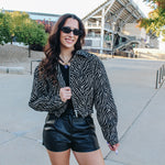 Zebra Jacquard Jacket