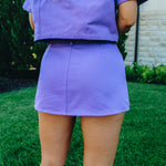 Purple Denim Mini Skort
