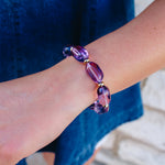 Purple Clear Stretch Bracelet