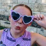KSU Wildcats Heart Sunglasses (Youth)