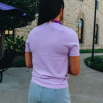 Lavender Short Sleeve Sweater Top