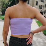 Violet Ribbed Tube Top