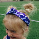 K-State Checkered Knot Headband (Kids)