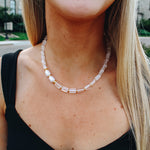 Clear + Pearl Necklace