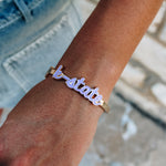K-State Script Hinge Bracelet