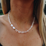 Clear + Pearl Necklace