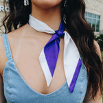Purple and White Twilly Scarf