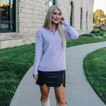 Lavender Pinstripe Sweater