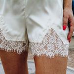 Cream Lace Trim Short