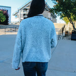 Heather Grey Mock Neck