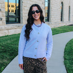 Chunky Hem Lavender Cardigan
