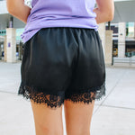 Black Lace Trim Short