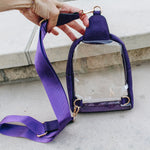 Clear Stadium Sling Bag (Purple)