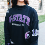 K-State Scatter Logo Funnel Neck Sweater