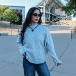 Heather Grey Mock Neck