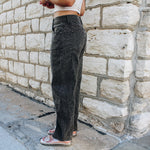 Brown Cheetah Seamed Barrel Jean
