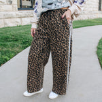 Leopard Stripe Denim Pants