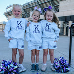 K-State Grey Crewneck Set (Kids)