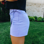 Lavender Denim Wrap Skort