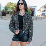 Zebra Jacquard Jacket