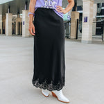 Black Lace Maxi Skirt