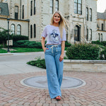 Pull-On Wide Leg Denim Pant