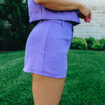 Purple Denim Mini Skort