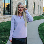 Lavender Pinstripe Sweater