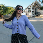 Cuffed V-Neck Cardigan