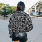 Zebra Jacquard Jacket