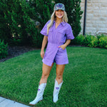 Wrap Front Denim Romper