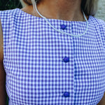 Purple Gingham Drop Waist Dress