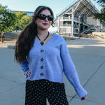 Cuffed V-Neck Cardigan
