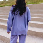 Striped Fleece Oversized Top