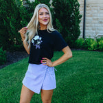 Lavender Denim Wrap Skort