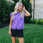 Black Polka Dot Satin Short