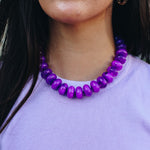 Chunky Purple Beaded Necklace