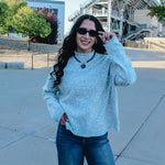 Heather Grey Mock Neck
